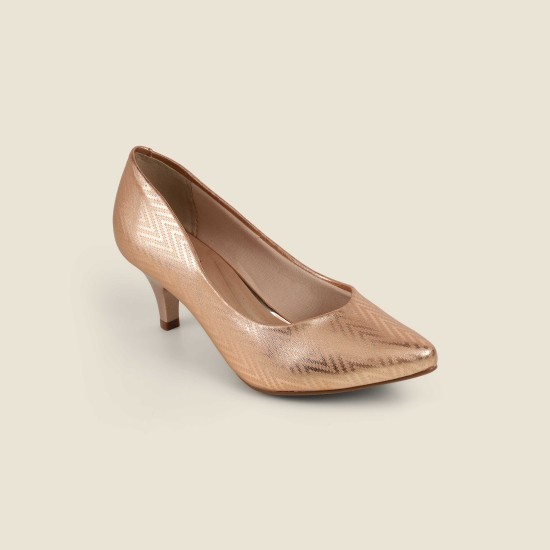 Women Rose-gold Party Pumps