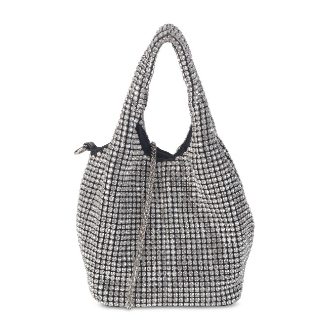 Women Silver Hobo Bag