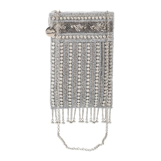 Women Silver Mobile Sling Bags