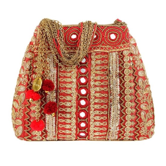 Women Maroon Potlis