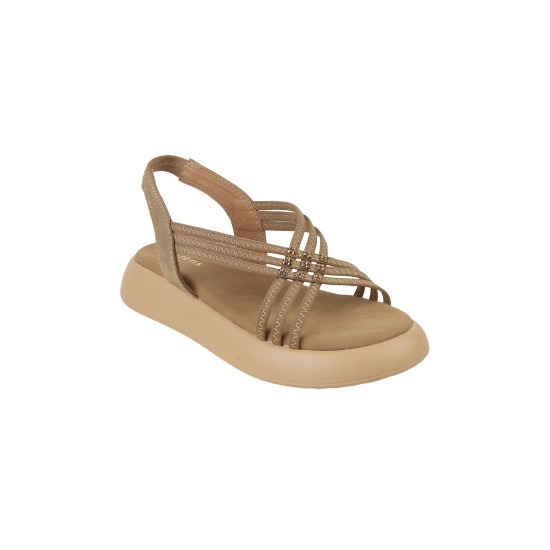 Girls Beige Casual Sandals