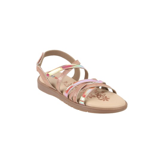 Girls Beige Casual Sandals