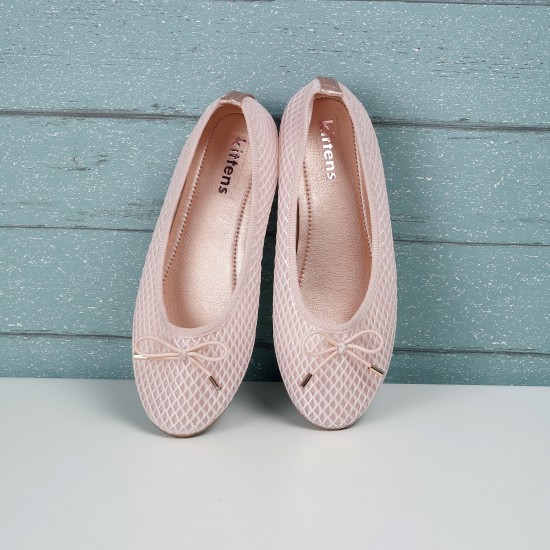 Girls Rose-gold Casual Ballerinas