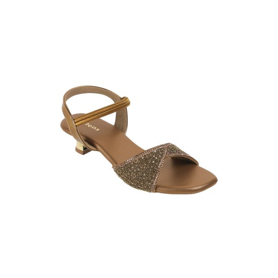 Girls Antic-gold Formal Sandals