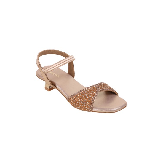 Girls Rose-gold Formal Sandals