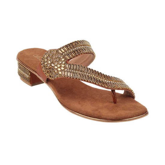 Women Yellow Ethnic Slippers